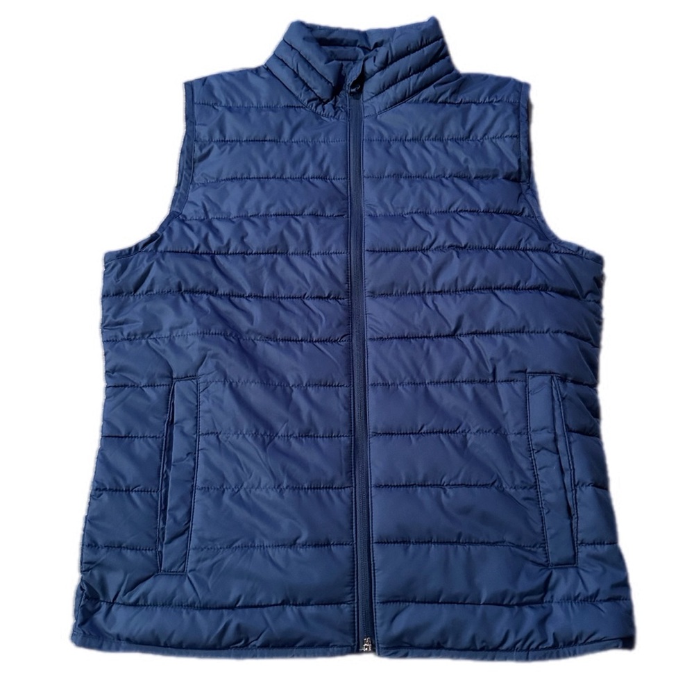Gap Cold Control Quilted Vest‎ Water Resistant Windproof Ripstop Blue Mens